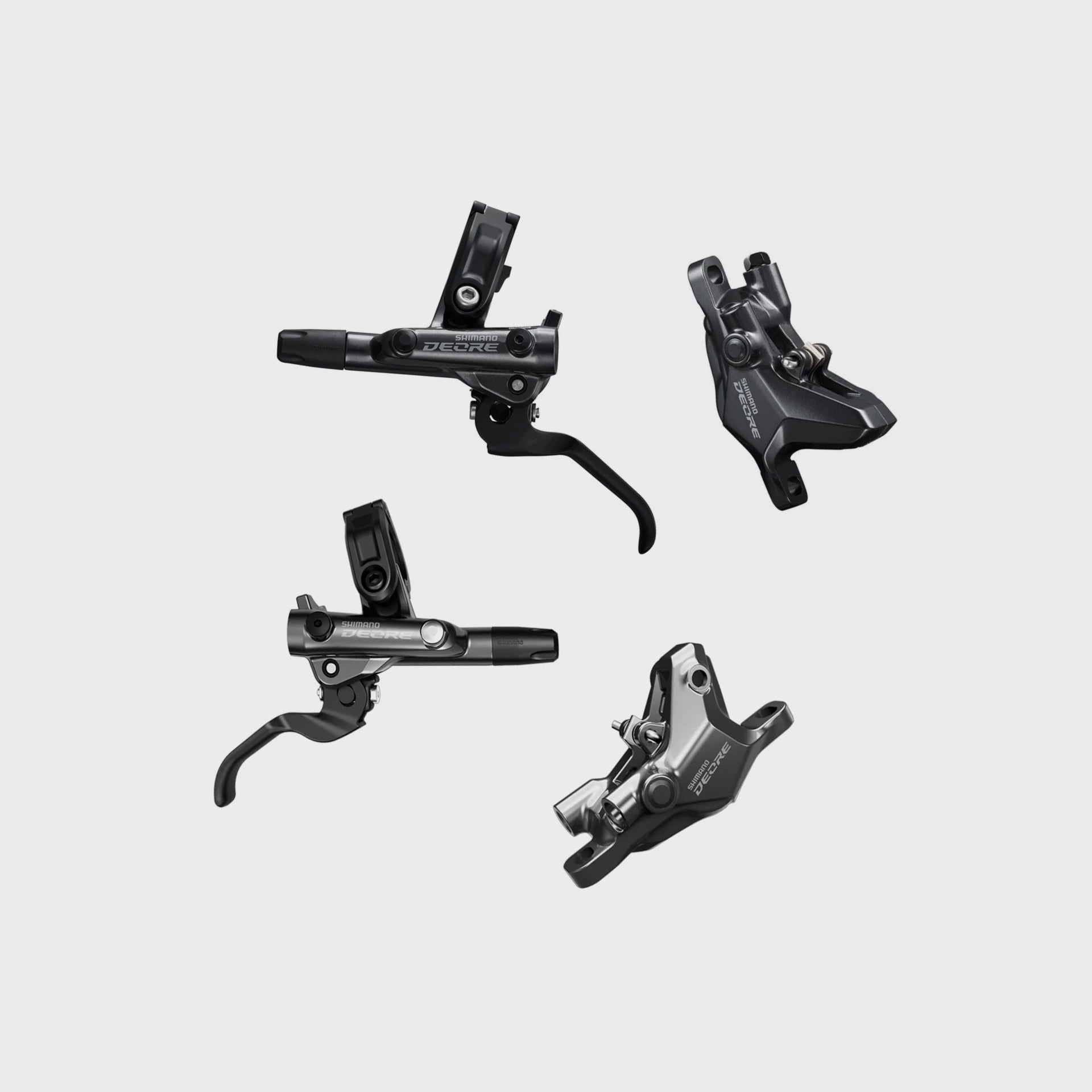 Shimano Deore BR-M6100 2-Piston Disc Brake Set, front & rear